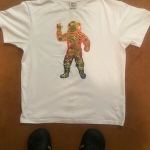Billionaire Boys Club White Tee with Multicolor Astronaut